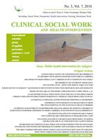 Clinical Social Work and Health Intervention, No. 3, Vol. 7, 2016, Clinical Social Work, No. 3, Vol. 7, 2016