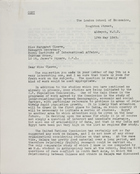 Copy of Letter from D. V. Glass to Margaret Cleeve, May 12, 1949