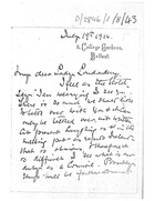 Edyth Mercier Clements to Lady Londonderry [Theresa Susey Chetwynd Talbot], Belfast, 19 July 1916