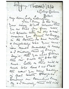 Edyth Mercier Clements to Lady Londonderry [Theresa Susey Chetwynd Talbot], Belfast, 19 February 1912