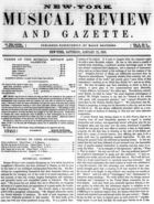 New York Musical Review and Gazette, Vol. 1, no. 2, January 22, 1859