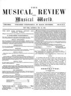 The Musical Review and Musical World, Vol. 11, no. 26, December 22, 1860