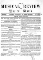 The Musical Review and Musical World, Vol. 12, no. 1, January 5, 1861