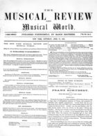 The Musical Review and Musical World, Vol. 12, no. 9, April 27, 1861