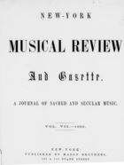 New York Musical Review and Gazette, Vol. 7, no. 1, January 12, 1856