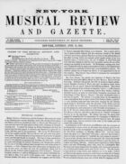 New York Musical Review and Gazette, Vol. 7, no. 7, April 5, 1856