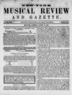 New York Musical Review and Gazette, Vol. 7, no. 17, August 23, 1856