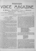 Werner's Voice Magazine, Vol. 13, no. 8, August, 1891