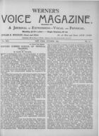 Werner's Voice Magazine, Vol. 13, no. 10, October,  1891