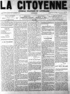 La Citoyenne, No. 33, 1 octobre 1881