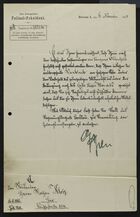 [Copy of] Form Letter from the Royal Police President of Breslau to Nathan Klotz, November 6, 1914