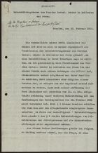 Copy of Letter from Markus Brann to Unterstützungskasse des Vereins Isr. Lehrer in Schlesien und Posen, February 22, 1916