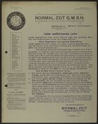 Brochure Issued by Dresdner Bank in Breslau Titled Normal-Zeit, (undated)