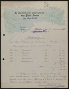 Invoice from De Amsterdamsche Sigarenfabriek Van Hulst Senior, February 21, 1903