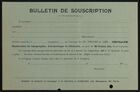 Blank Subscription Notice from Librairie J. Gabalda, (undated)