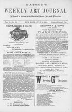 Watson's Weekly Art Journal: A Record of Events in the World of Music, Art, and Literature, Vol. I, no. 12, July 16, 1864