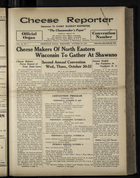 Cheese Reporter, Vol. 54, no. 7, Saturday, October 26, 1929
