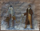 Waiting for Godot: Costume design - Lucky, Andrews Hayes; Pozzo, Sol Jordan - acrylic, colored pencil, and ink