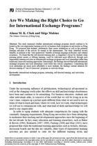 Are We Making the Right Choice to Go for International Exchange Programs?