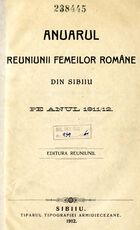 Anuarul Reuniunii Femeilor din Sibiu pe anii 1911-1912