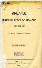 Anuarul Reuniunii Femeilor din Sibiu pe anii 1914-1915 si 1915-1916