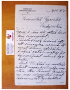 Mrs. Dr. Láng Edith Takács to Feministák Egyesülete, Debreczen, 5 September 1918
