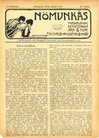 Nomunkás. A munkálkodó nok érdekeit képviselo szociáldemokrata lap, Vol. I, No. 10, 2 July 1905