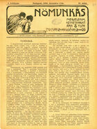 Nomunkás. A munkálkodó nok érdekeit képviselo szociáldemokrata lap, Vol. I, No. 21, 3 December 1905