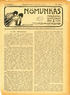 Nomunkás. A munkálkodó nok érdekeit képviselo szociáldemokrata lap, Vol. I, No. 22, 17 December 1905
