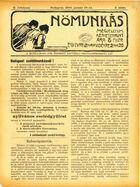 Nomunkás. A munkálkodó nok érdekeit képviselo szociáldemokrata lap, Vol. II, No. 2, 28 January 1906
