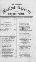 Southern Music Advocate and Singer's Friend, Vol. 1, no. 12, June , 1860
