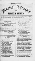 Southern Music Advocate and Singer's Friend, Vol. 2, no. 16, October , 1860