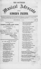 Southern Music Advocate and Singer's Friend, Vol. 2, no. 18, December, 1860