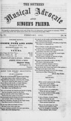 Southern Music Advocate and Singer's Friend, Vol. 2, no. 20, February , 1861