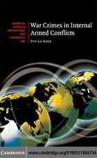 Cambridge Studies in International and Comparative Law, War Crimes in Internal Armed Conflicts