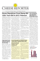 Cheese Reporter, Vol. 138, No. 6, Friday, August 2, 2013