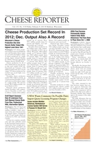 Cheese Reporter, Vol. 137, No. 33, Friday, February 8, 2013