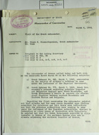 Memo of Conversation from James Clement Dunn re: Visit of Greek Ambassador Cimon P. Diamantopoulos, March 6, 1945