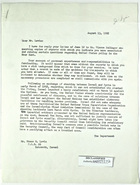 Letter from Robert C. Strong to Moses B. Levin re: Reports by Pierre Salinger and U.S. Policy in Middle East, August 13, 1962