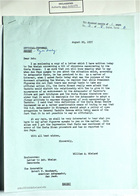 Letter from William A. Wieland to Robert F. Woodward re: General Tachito Somoza, August 29, 1957