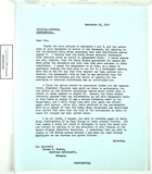 Letter from William A. Wieland to Ambassador Whelan re: Costa Rican Memoranda, September 25, 1957