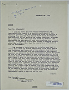 Letter from P. J. Reveley to Walter Thurston re: Appointment of Joe McGurk for Negotiations, with Newspaper Clipping, 