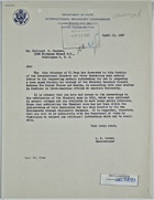 Correspondence between L. M. Lawson and Hilliard H. Goodman re: Chamizal Border Dispute, April 10, 1947