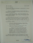 Secret Memo from H. C. Herrick to Thomas C. Mann re: Chamizal Border Dispute, May 8, 1950