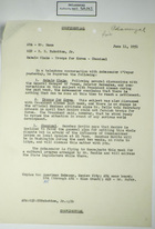 Correspondence from Thomas C. Mann to R. R. Rubottom re: USS Sabalo Claim; Troops for Korea; Chamizal Border Dispute, June 11, 1951