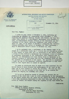 Letter from Commissioner Leland H. Hewitt to Ruth Mason Hughes re: Chamizal Border Dispute with Mexico, December 13, 1954