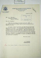 Letter from Commissioner Leland H. Hewitt to R. A. Batchler re: Your Interest in Doing Story on Int'l Border Dispute in El Paso, August 9, 1954