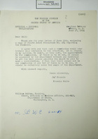 Letter from Francis White to William Belton re: Senate Joint Resolution No. 164, June 17, 1954