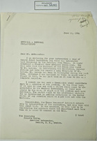 Letter from William Belton to Francis White re: Senate Joint Resolution 164 Would Establish Chamizal Zone Advisory Commission; Hoping Ambassador Has Heard from Weininger, June 11, 1954