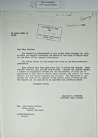 Letter re: United States did not accept the award in the Chamizal Arbitration, from Marjorie M. Whiteman to Jean Marie Destler, December 4, 1956